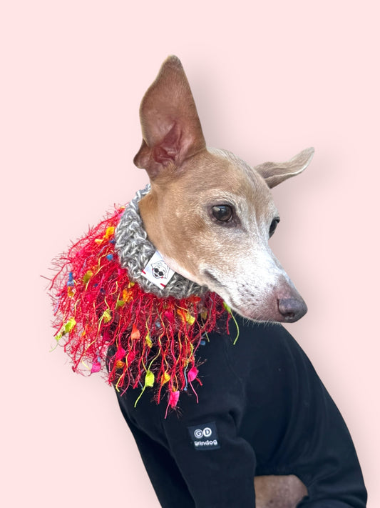 ドッグスヌード Gray＊Red パーチィ